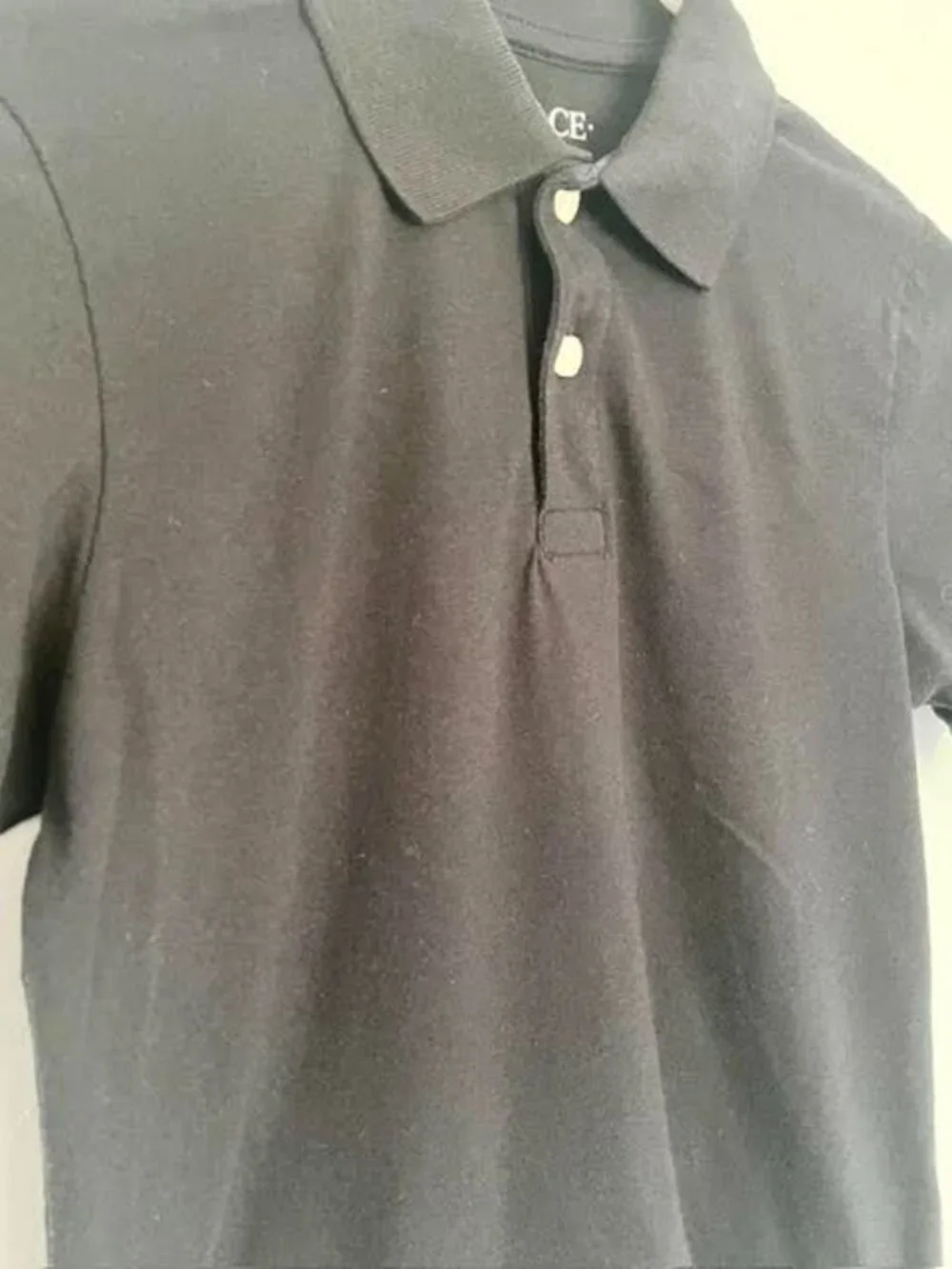 The Children's Place Boys Black Short Sleeve Polo Shirt Size M 7/8 3-Button